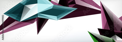 Vector 3d triangles and pyramids abstract background for business or technology presentations, internet posters or web brochure covers