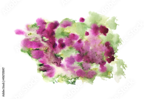 Abstract bush with purple flower