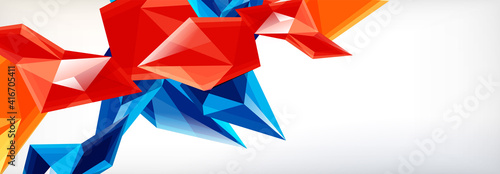 Vector 3d triangles and pyramids abstract background for business or technology presentations, internet posters or web brochure covers