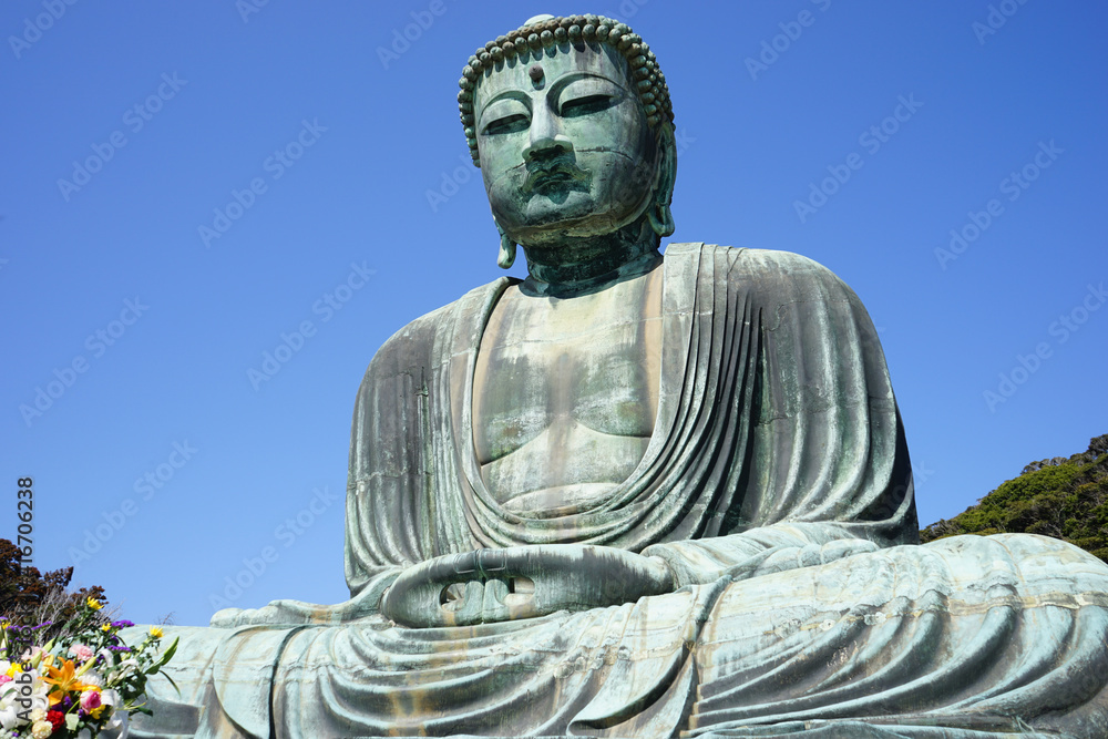 Monumental bronze statue of the Great Buddha in Kotokuin Temple, Kamakura, Japan - 鎌倉 大仏 高徳院 日本 Monumental bronze statue of the Great Buddha in Kotokuin Temple, Kamakura, Japan - 鎌倉 大仏 高徳院 日本