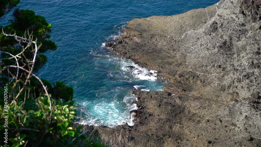 伊豆の綺麗な太平洋の海と島の風景 伊豆の綺麗な太平洋の海と島の風景