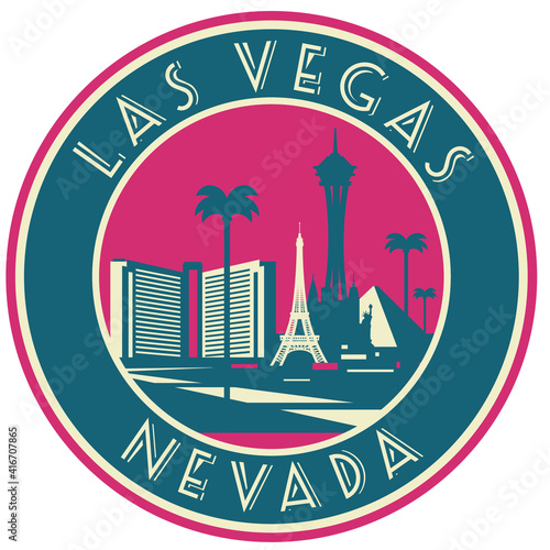 Las Vegas Nevada skyline symbol