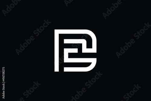 PS logo letter design on luxury background. SP logo monogram initials letter concept. PS icon logo design. SP elegant and Professional letter icon design on black background. P S SP PS