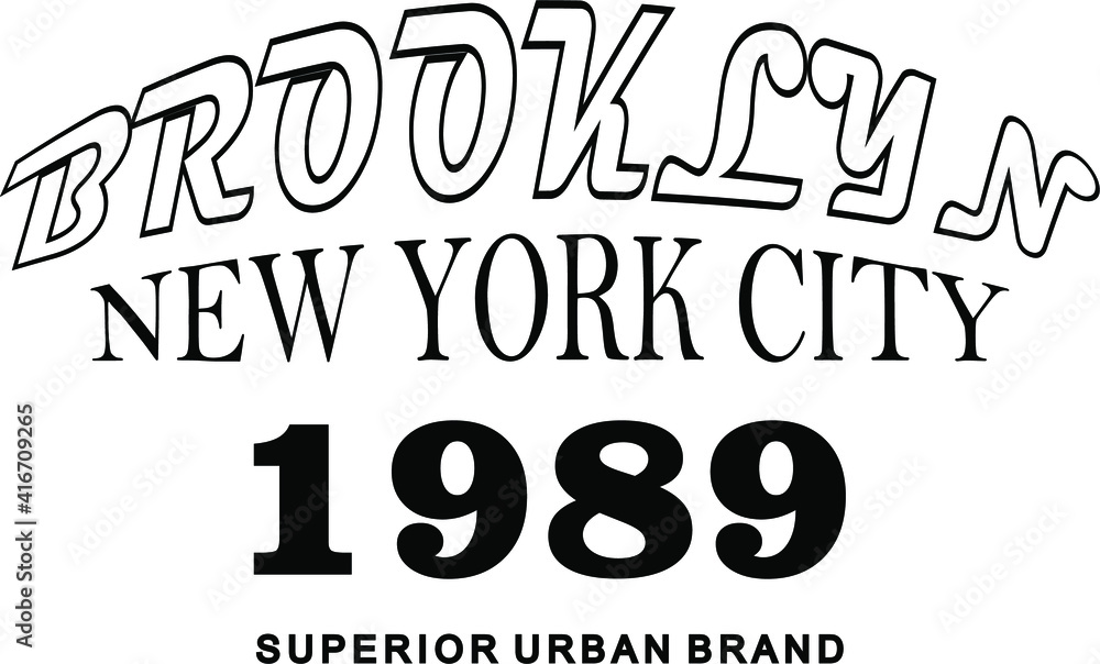 Brooklyn design typography for print 