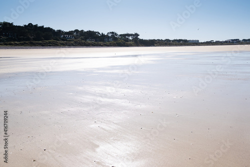 Large sandy beach in the town of 