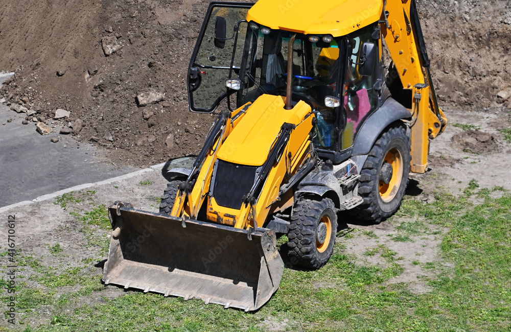 Bulldozer on construction site Bulldozer on construction site