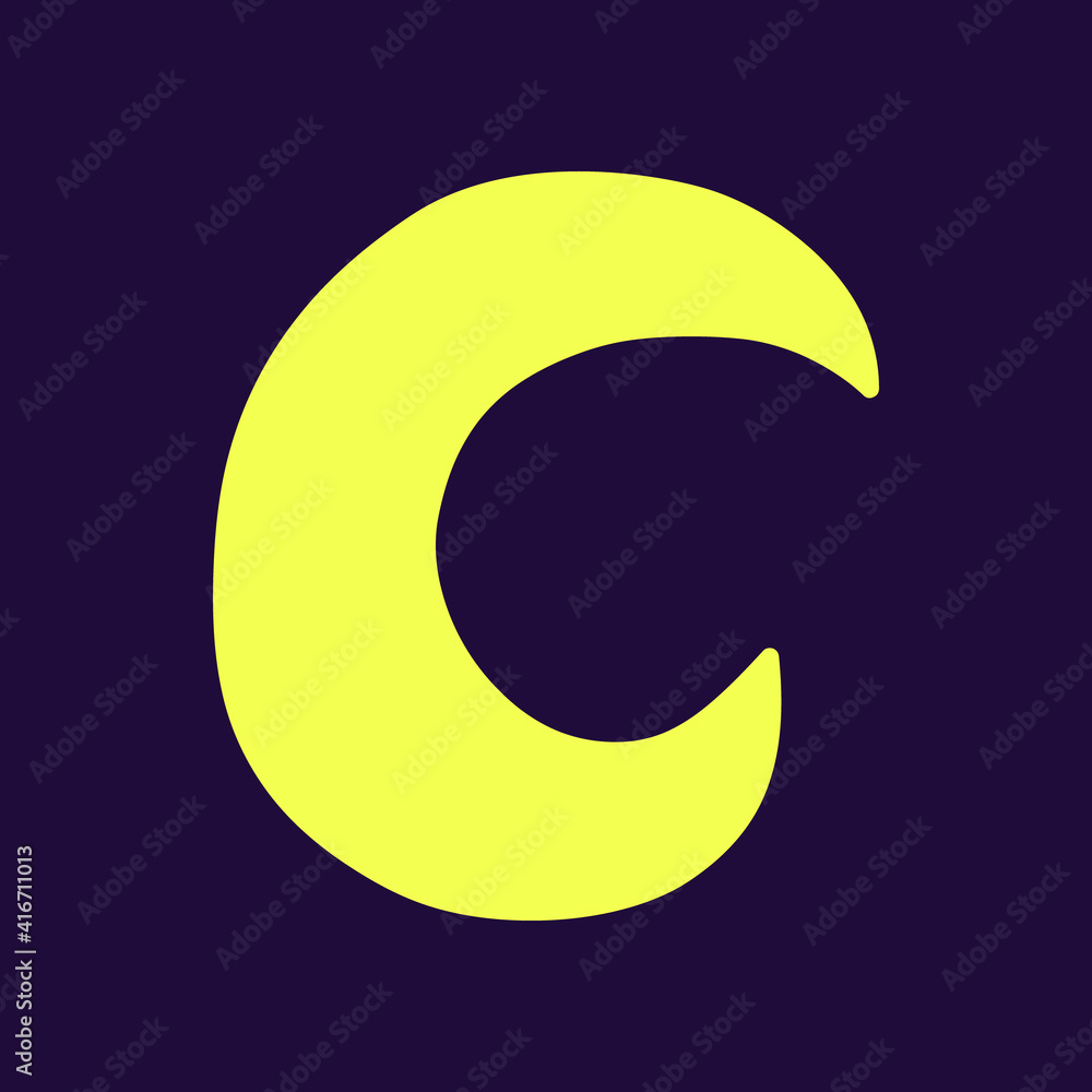 Crescent moon isolated. Astronomical or celestial objects. Heavenly bodies in space. Vector hand drawn illustration in doodle style. Crescent moon isolated. Astronomical or celestial objects. Heavenly bodies in space. Vector hand drawn illustration in doodle style.