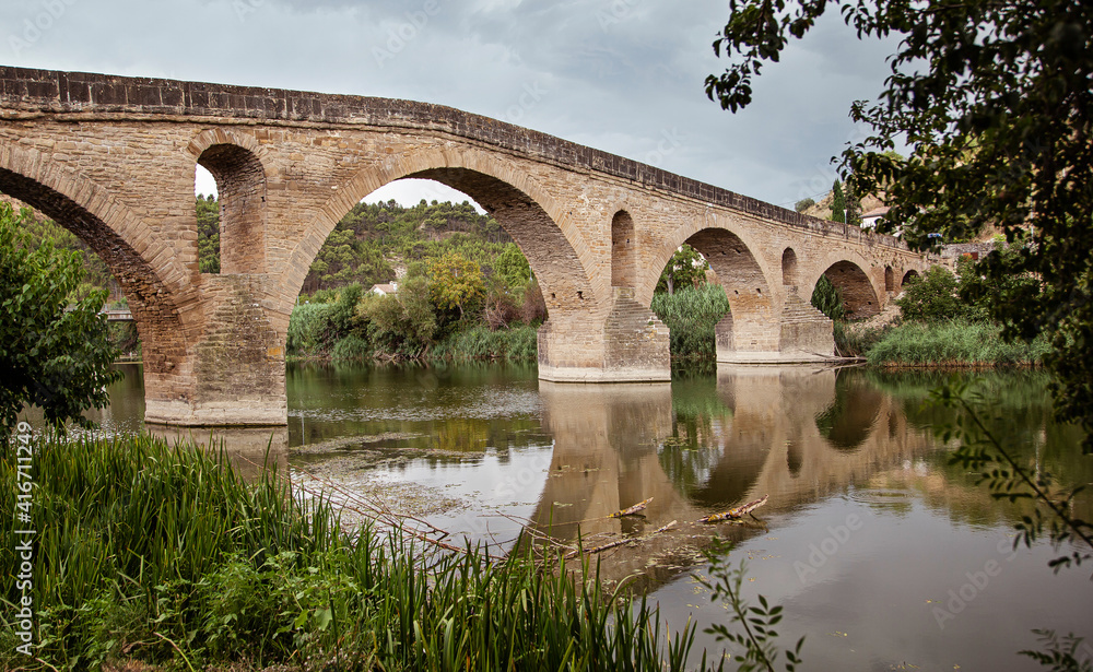 bridge over river Arga, Puente La Reina