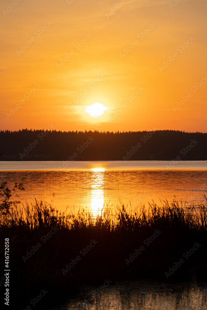 Sunset lake
