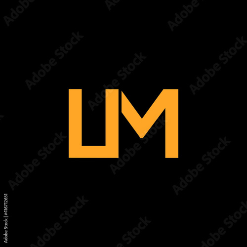 lm letter logo design 