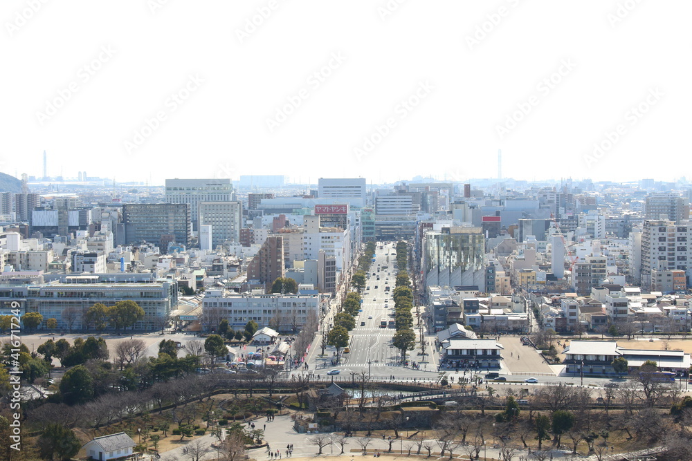 姫路城から見る姫路市街 Himeji's Landscape from Himeji Castle Shirasagi Castle