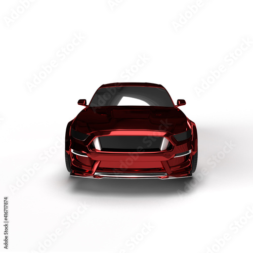 sports car on white background