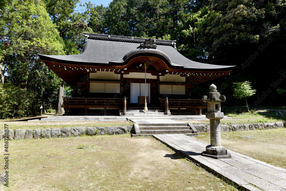 Fototapeta premium 弘川寺 本堂 大阪府南河内郡