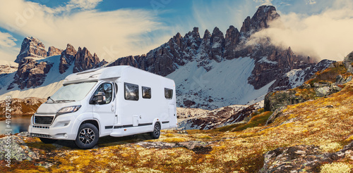 Fototapeta Caravan or mobile home