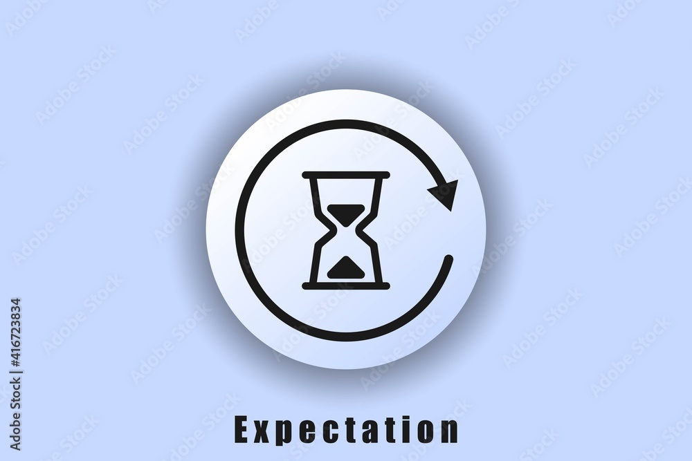 User interface icon. Waiting icon, hourglass, waiting time. White web button. Neomorphism. Vector EPS10 User interface icon. Waiting icon, hourglass, waiting time. White web button. Neomorphism. Vector EPS10