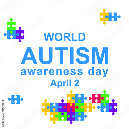 World Autism Awareness Day - background, poster, card