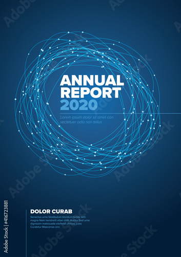 Annual minimalistic report cover template
