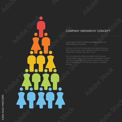 Dark Hierarchy organisation schema concept illustration