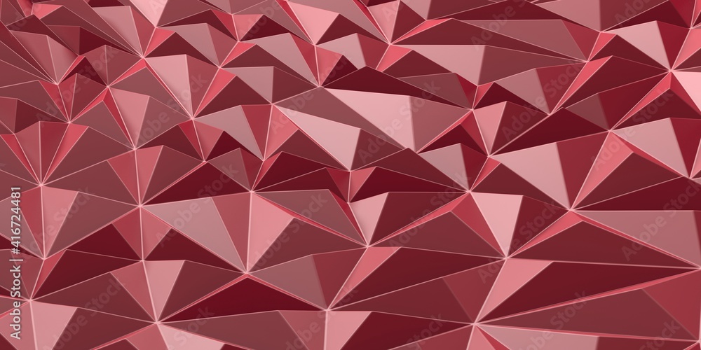 Naklejka premium Triangle Poligon Red Abstract futuristic Background