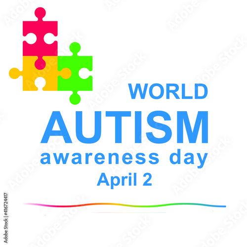 World Autism Awareness Day - background, poster, card