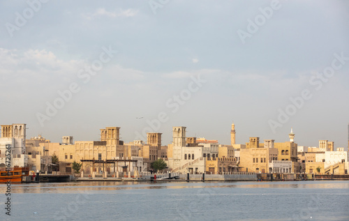 Photography buildings of Old Dubai at sunrise