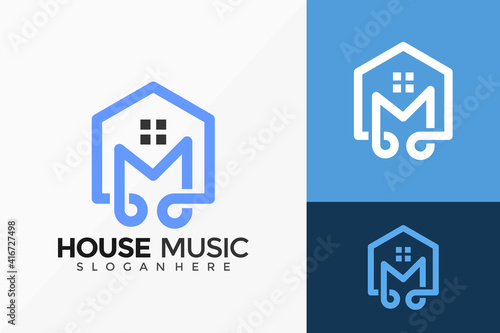 House Music Logo Design. Modern Idea logos designs Vector illustration template