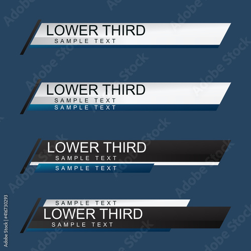 Lower third design template. Vector illustration.