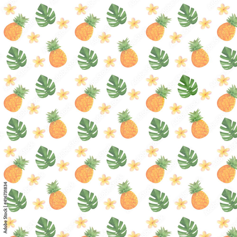 Tropical pineapple patterns leaves summer Tropical pineapple patterns leaves summer
