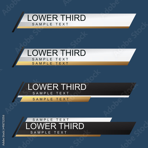 Lower third design template. Vector illustration.
