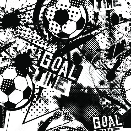 abstract grunge football pattern. Grunge background for boys. For fashion textiles, sports clothing, vinyl, and more