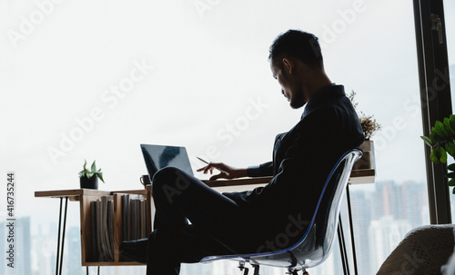 businessman person working ...