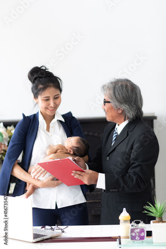 young businesswoman with he...