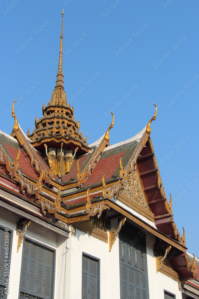 surrounding wall and buildings at the royal palace in bangkok in thailand surrounding wall and buildings at the royal palace in bangkok in thailand
