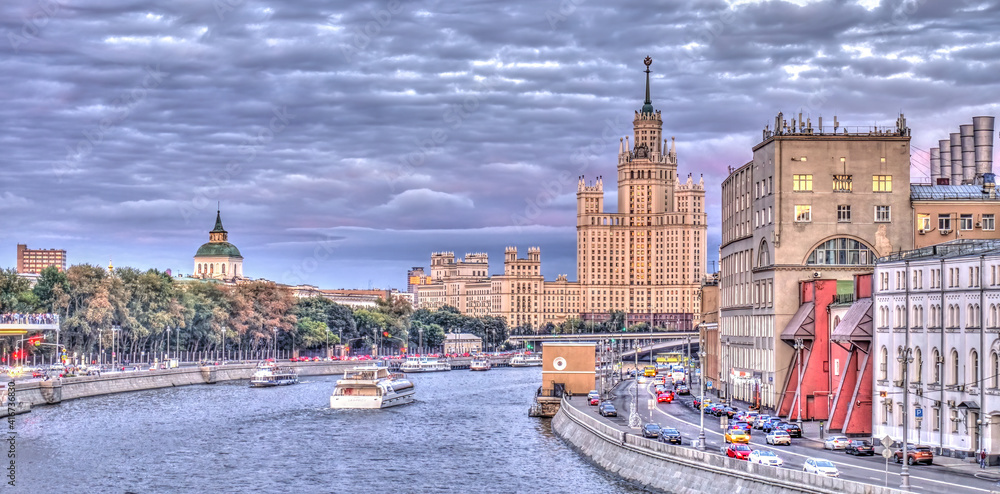 Moscow cityscape, Russia, HDR Image