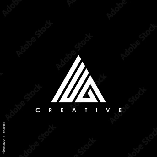 IUG Letter Initial Logo Design Template Vector Illustration