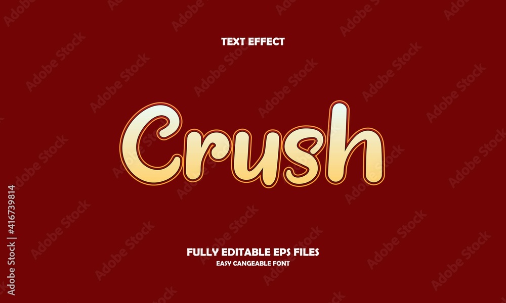 crush style editable text effect crush style editable text effect