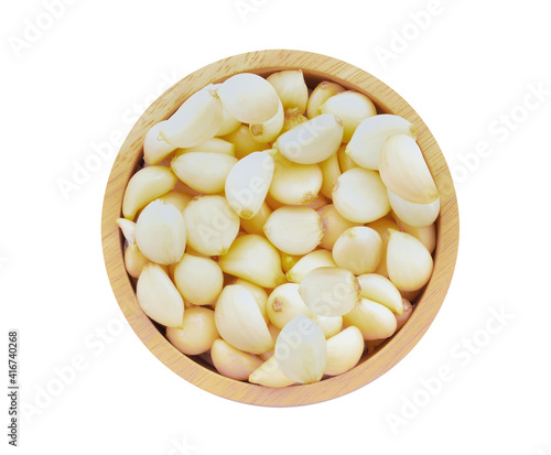 Garlic collection Isolated on white background