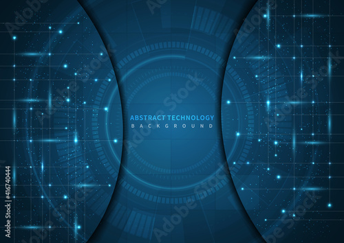 Abstract digital technology UI futuristic HUD virtual interface elements Sci- Fi modern user motion graphic. Technology innovative concept.