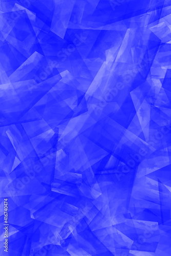 Blaues Origami malerisch und abstrakt dargestellt, mit Überlagerungen, als Hintergrund anwendbar