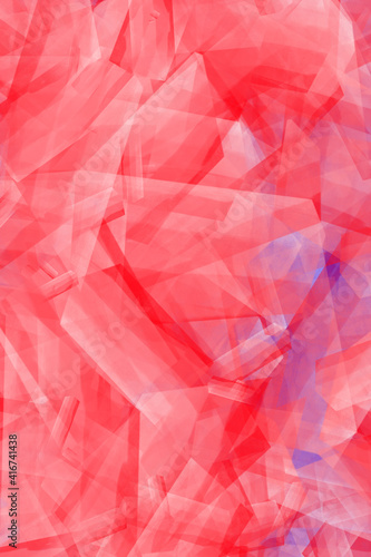 Rotes Origami malerisch und abstrakt dargestellt, mit Überlagerungen und Textur, Hintergrund