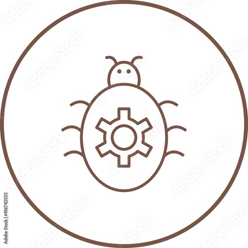 Bug fixing line vector icon