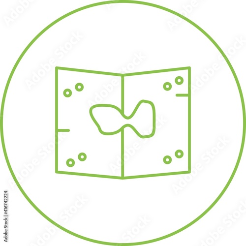 Unique Map Line Vector Icon