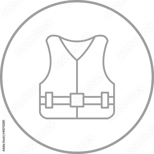 Unique Life Jacket Vector Line Icon