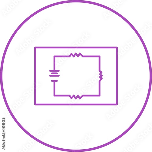 Unique Circuit line vector icon