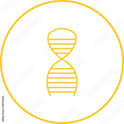 Unique Dna Structure line vector icon
