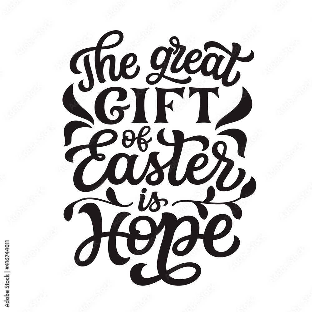 Easter quote. Hand lettering