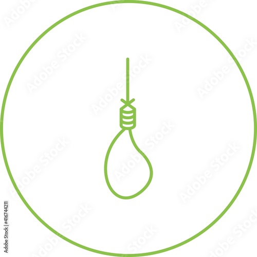 Unique Noose Line Vector Icon