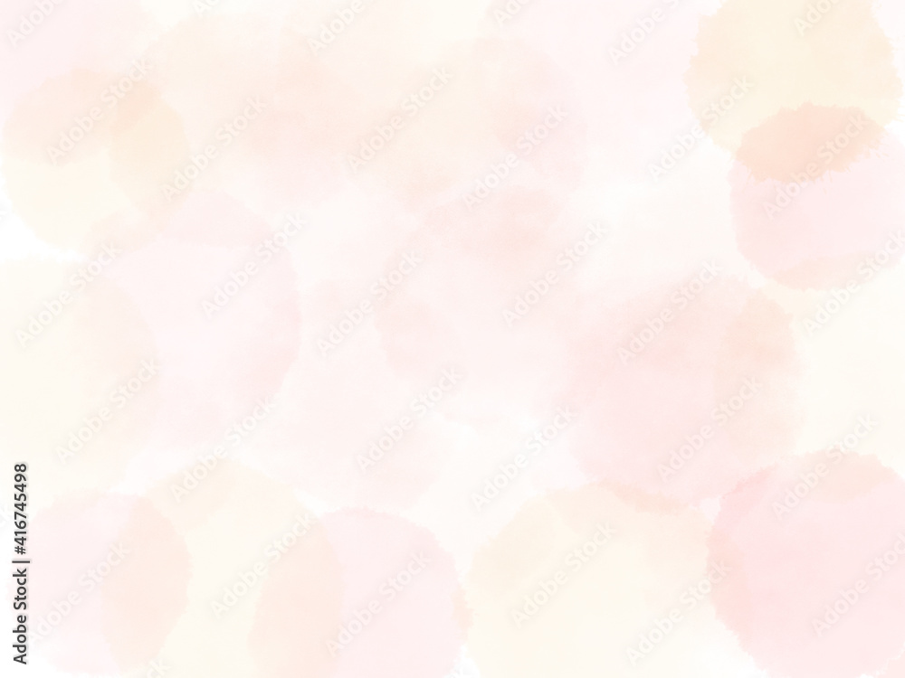 あたたかい 薄いピンクとベージュの水彩画の壁紙 水玉の優しい背景イメージ Ilustracion De Stock Adobe Stock