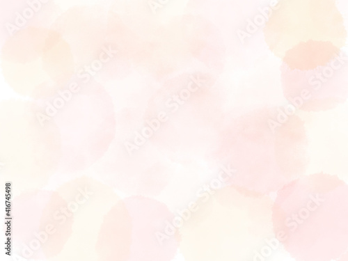 あたたかい 薄いピンクとベージュの水彩画の壁紙 水玉の優しい背景イメージ Stock Illustration Adobe Stock