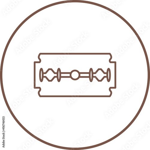 Unique Razor Blade Line Vector Icon